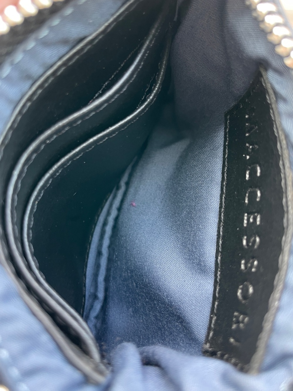 Harris Tweed Navy Zip Coin and Card Pouch Wallet - Picture 6 of 15